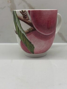 New Rare Portmeirion Eden Fruits Peach and Floral Blossoms Ceramic Mug
